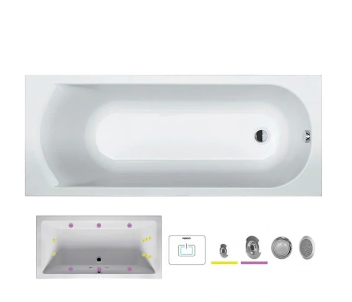 Ванна гидромассажная Riho Miami 160 x 70 см, FLOW BB6000500000000_FLOW (детальная фотография)
