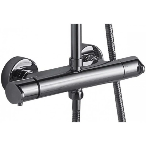 Душевая колонна с термостатическим смесителем для душа Bravat Waterfall F939114C-A2-RUS (детальная фотография), хром