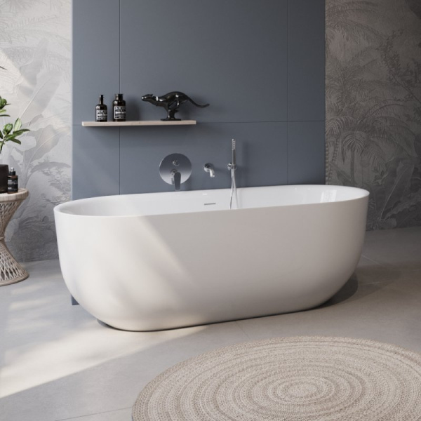 Ванна акриловая BelBagno 170x77 см отдельностоящая BB706-1700-770 (детальная фотография), современныe, hi-tech