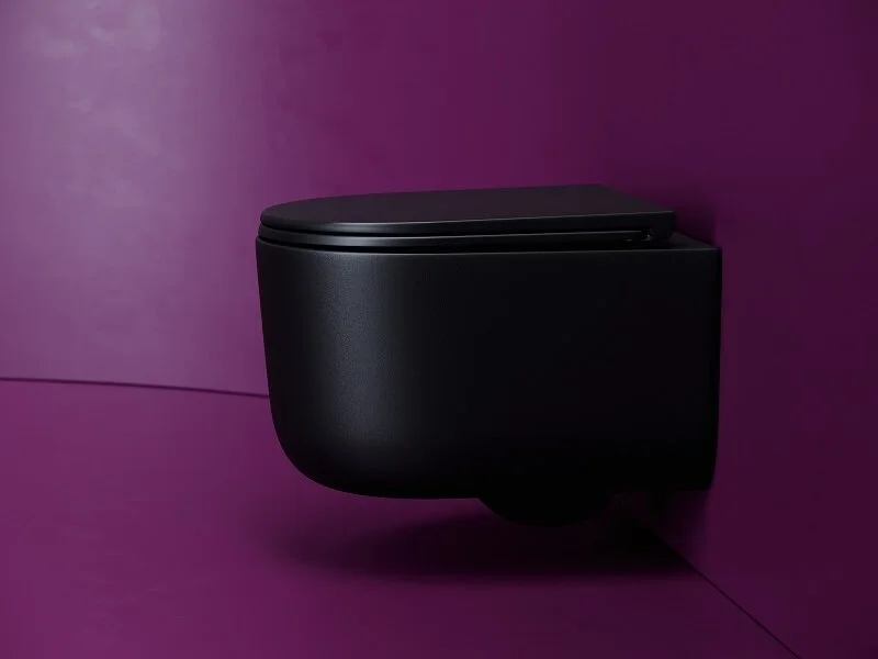 Унитаз подвесной Ceramica Nova Ulma черный CN4006TMB (детальная фотография), черные