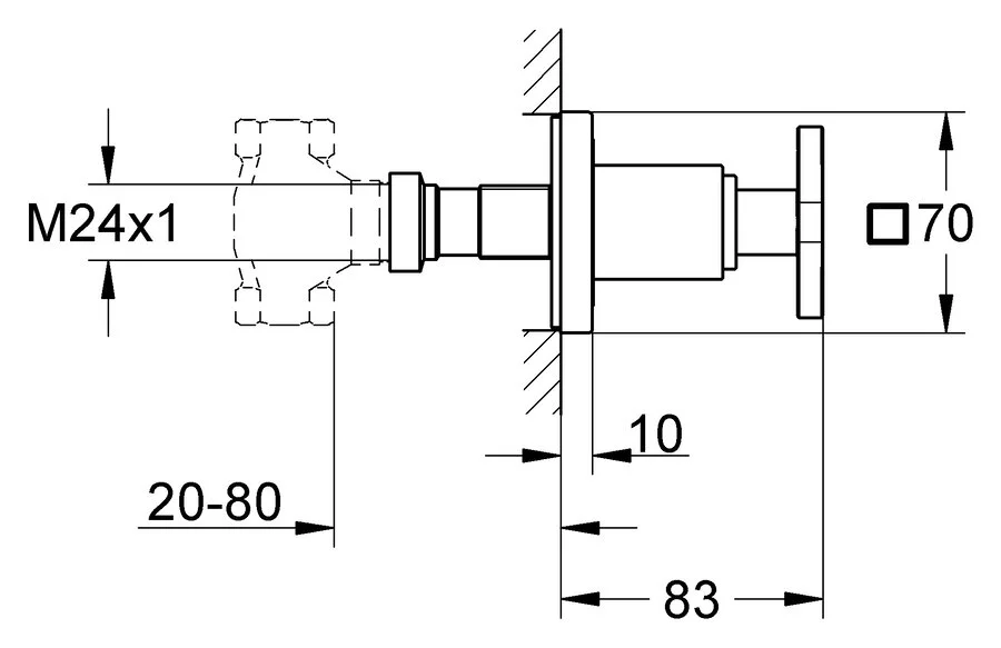 Вентиль Grohe Allure 19334000 (детальная фотография), нет в наличии