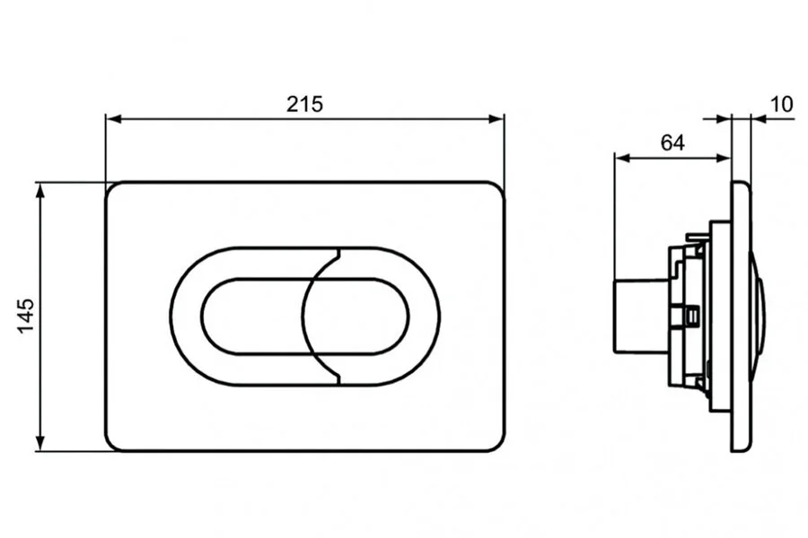 Клавиша смыва Ideal Standard Prosys Solea матовый хром R0133JG (детальная фотография), нет в наличии
