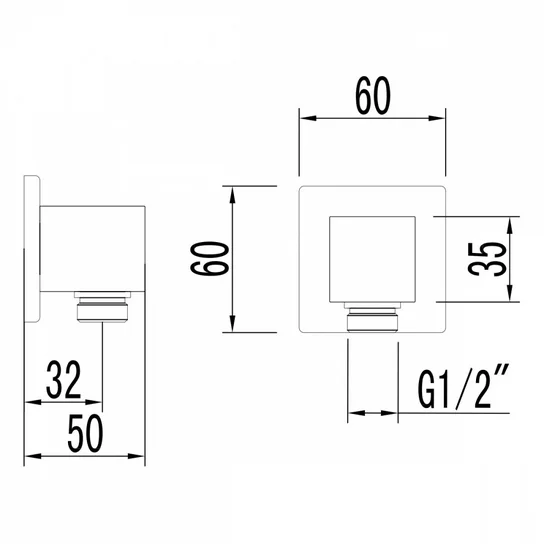 Подключение для душевого шланга Lemark хром LM4583C (детальная фотография), нет в наличии