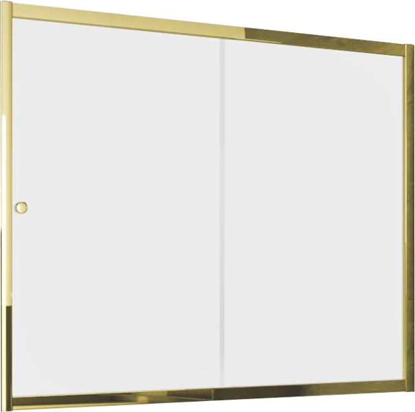Душевая шторка на ванную профиль золотой стекло сатин Vegas-glass ZV 170 09 10 (детальная фотография)