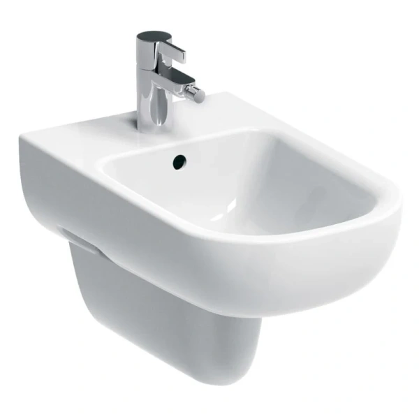 Биде подвесное Geberit Smyle с горизонтальным выпуском 500.216.01.1 (детальная фотография), современные, hi-tech