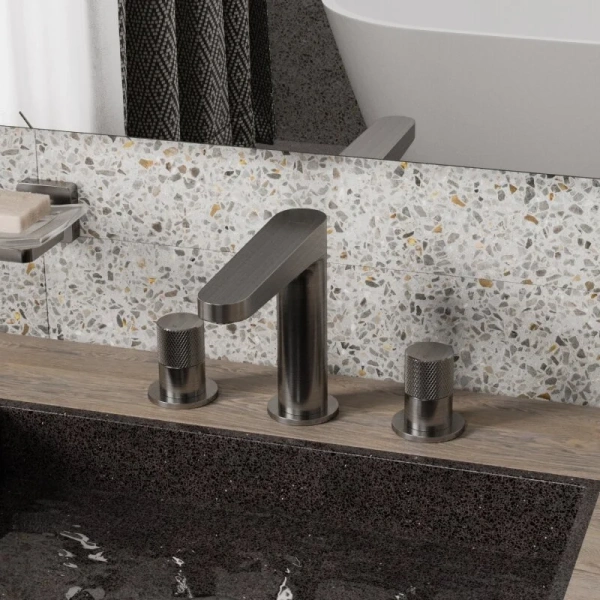 Смеситель для раковины WasserKRAFT Tauber никель 6435 (детальная фотография), современные, hi-tech