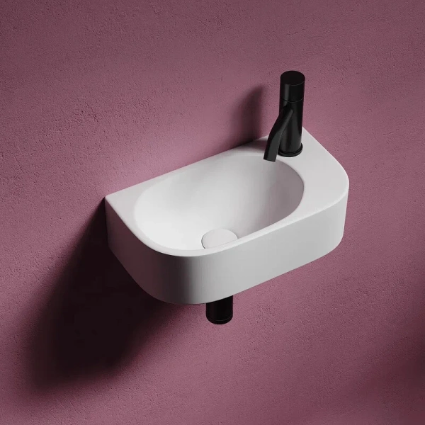 Раковина Ceramica Nova Element 40 см белая глянцевая, левая CN6066L (детальная фотография), белые