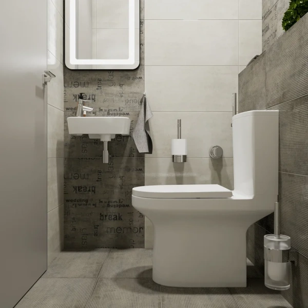 Унитаз компакт Lavinia Boho Grance Hill безободковый 3307002R (детальная фотография), безободковые, сиденье с микролифтом , с антивсплеском, компакт, низкие