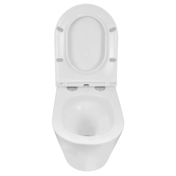 Унитаз подвесной Azario Teramo безободковый AZ-0053-UQ3 (детальная фотография), современные, hi-tech, круглые