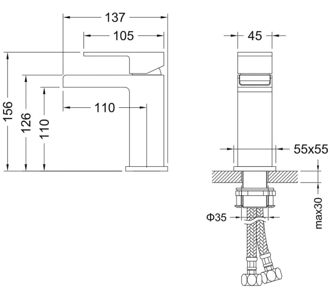 Смеситель для раковины Timo Selene хром 2161/00F (детальная фотография), для раковины
