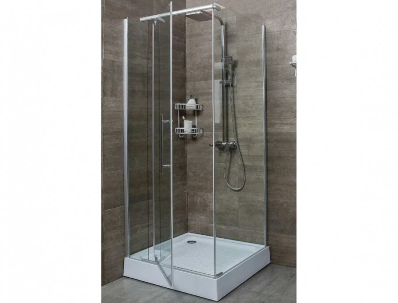 Душевой уголок Erlit Comfort 88х88 см стекло прозрачное ER10109H-C1 (детальная фотография), недорогие, стеклянные, угловые, без поддона