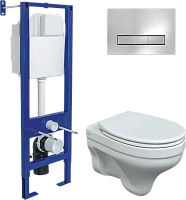 Унитаз с инсталляцией BERGES Albit S кнопка хром