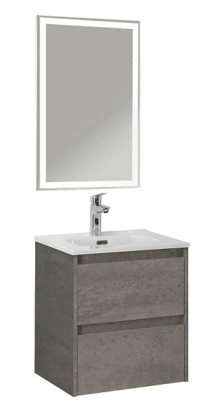 Тумба под раковину подвесная BelBagno Kraft 50 см Cemento Grigio KRAFT-500-2C-SO-CG (детальная фотография) index_1