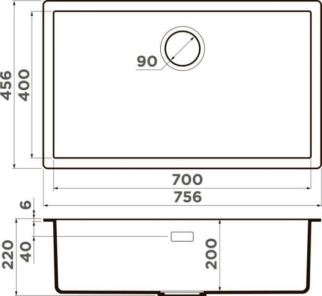 Мойка для кухни Omoikiri Yamakawa 75-Integra-GR 75 см leningrad grey 4997276 (детальная фотография), врезные