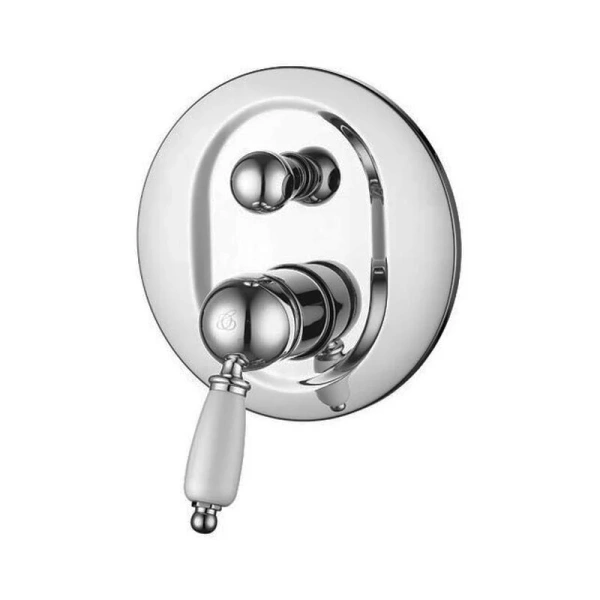 Смеситель скрытого монтажа для ванны и душа Caprigo Adria-Uno 02-551-crm, хром (УК043107) (детальная фотография)