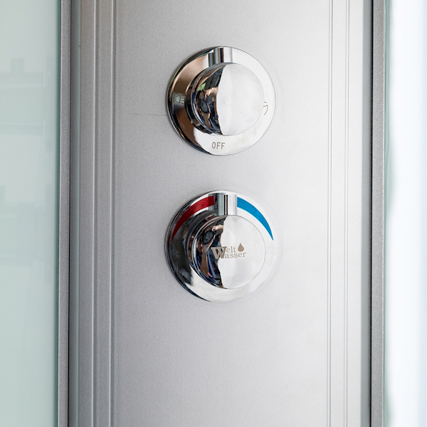 Душевая кабина WeltWasser WW500 120x90 см левосторонняя WW500 HALLE 1204 L (детальная фотография), стеклянные, прозрачные