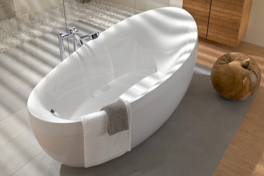 Ванна квариловая Villeroy & Boch Aveo 190х95 см белая со сливом-переливом UBQ194AVE9PDV-01 (детальная фотография), современныe, hi-tech