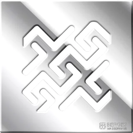 Душевой трап BERGES ZENTRUM Antik 15 см хром 091365 (детальная фотография), для монтажа в пол