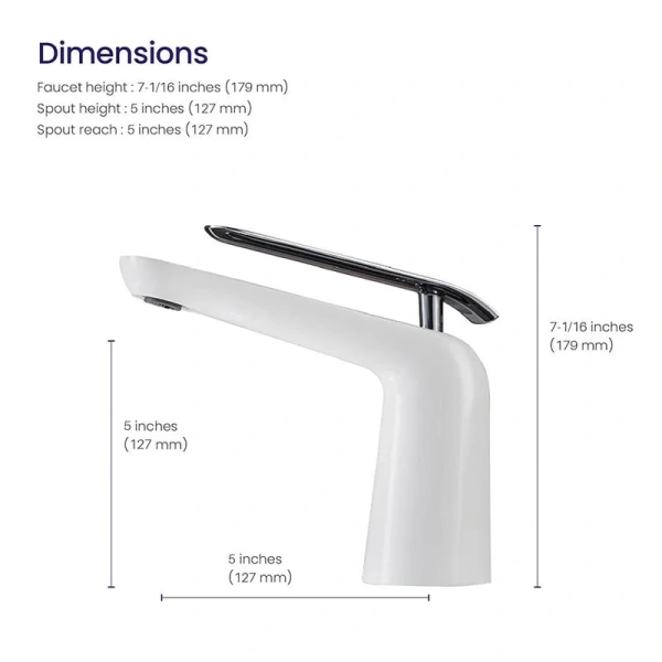 Смеситель для раковины Timo Olivia хром-белый 3261/00-16F (детальная фотография), современные, hi-tech