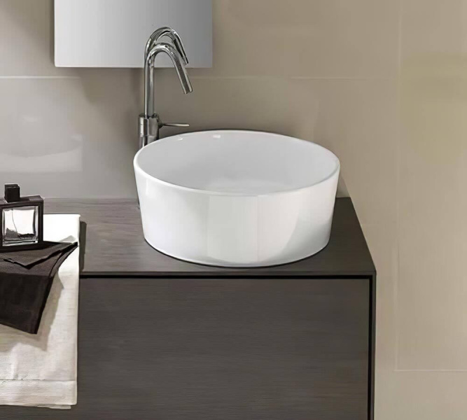 Раковина накладная Hatria Happy Hour 45х45 см YXSK01 (детальная фотография), современные, hi-tech