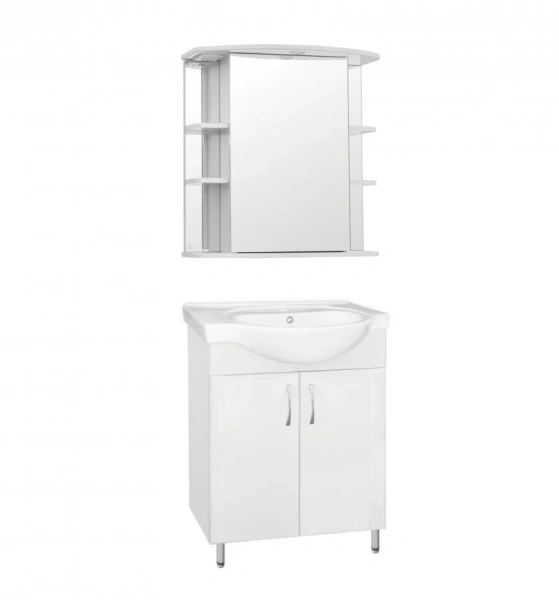 Тумба под раковину напольная Style Line Эко Стандарт 67 см белая ЛС-00000105 (детальная фотография), напольная, пристенная