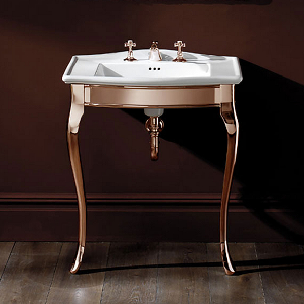 Раковина консоль Devon & Devon Westminster IBLI(3)F 70 см 3 отверстия под смеситель (детальная фотография), пристенные