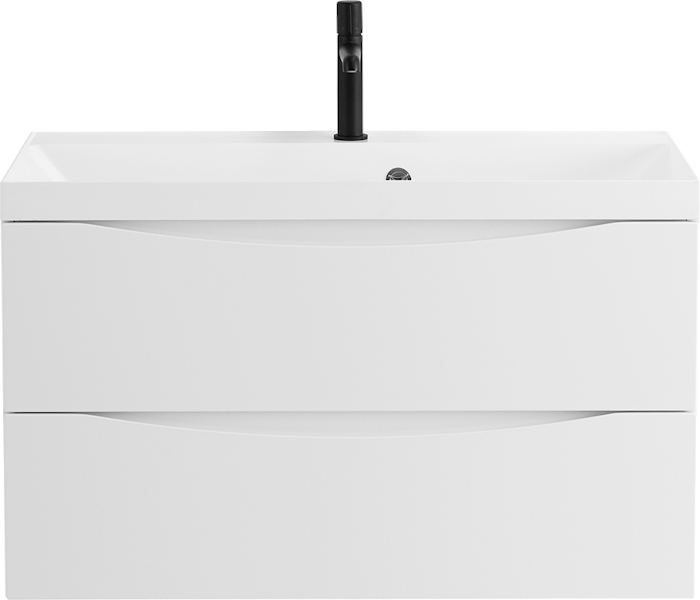 Тумба под раковину подвесная BelBagno Marino 80 см Bianco Opaco MARINO-800-2C-SO-BO-P (детальная фотография), подвесная, пристенная