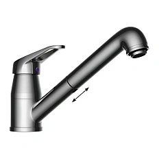 Смеситель для кухни Omoikiri Tateyama-S 49941 с выдвижным изливом