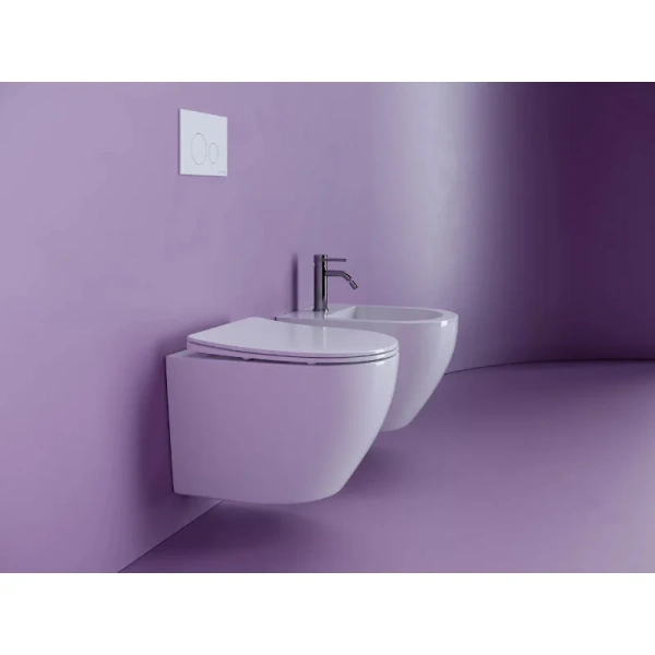 Унитаз подвесной Ceramica Nova Uno белый CN11001 (детальная фотография), современные, hi-tech, круглые