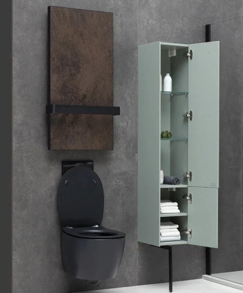 Унитаз подвесной Allen Brau Fantasy черный 4.11004.31 (детальная фотография), с горизонтальным, прямым выпуском, с прямым выпуском