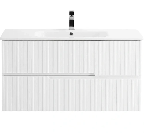 Тумба под раковину подвесная Cezares Duet 100 см bianco lucido - фото 4