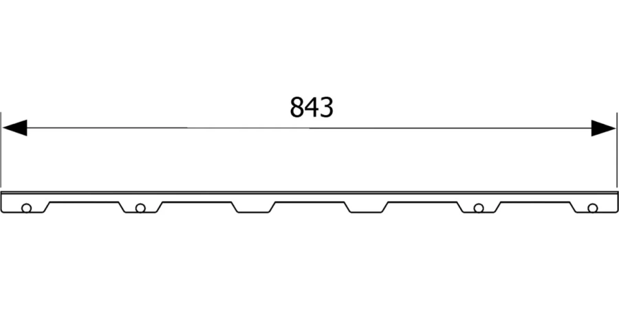 Панель для слива из нержавеющей стали, 90 см, Tece TECEdrainline steel II 60098 (детальная фотография) index_2