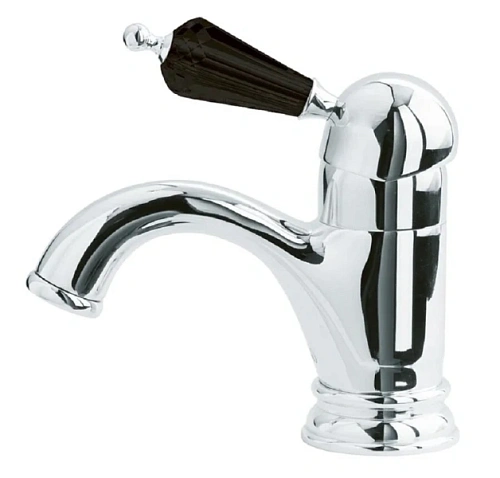 Смеситель для раковины Boheme Tradizionale Nero хром ручка Swarovski черная - фото 2