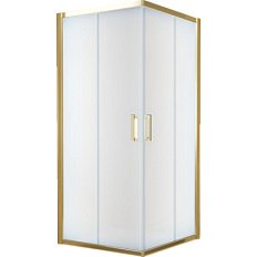 Душевой уголок профиль золотой стекло сатин Vegas-glass