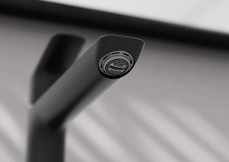 Смеситель для раковины Hansgrohe Logis черный матовый 71258670 (детальная фотография), современные, hi-tech