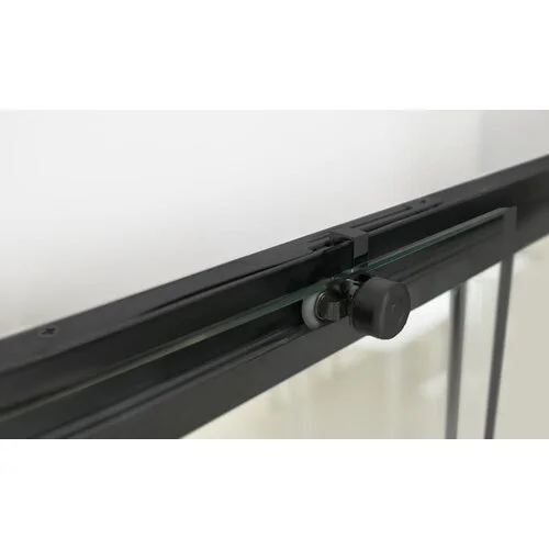 Душевая дверь в нишу RGW Leipzig Le-12B 150 см профиль черный, стекло прозрачное 34121215-14 (детальная фотография), черные