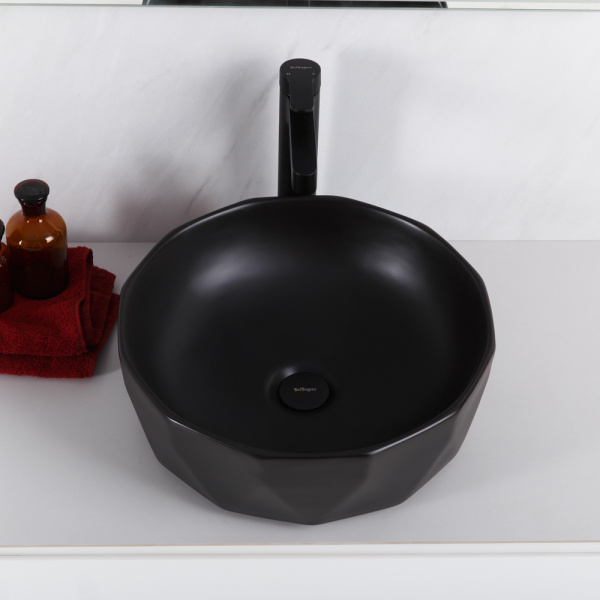 Раковина BelBagno 41 см накладная, черная BB1409H301 (детальная фотография), черные