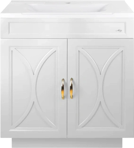 Тумба под раковину напольная Misty Амбра 70 см белая - фото 1