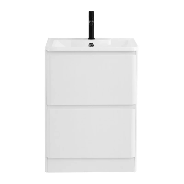 Тумба под раковину напольная BelBagno Albano 60 см bianco lucido ALBANO-600-2C-PIA-BL (детальная фотография)