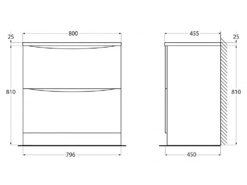 Тумба под раковину напольная BelBagno Acqua 80 см bianco lucido ACQUA-800-2C-PIA-BL (детальная фотография), в наличии