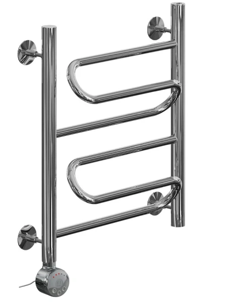 Полотенцесушитель электрический Ника Curve ЛЗ 50/40 см с терморегулятором (детальная фотография)