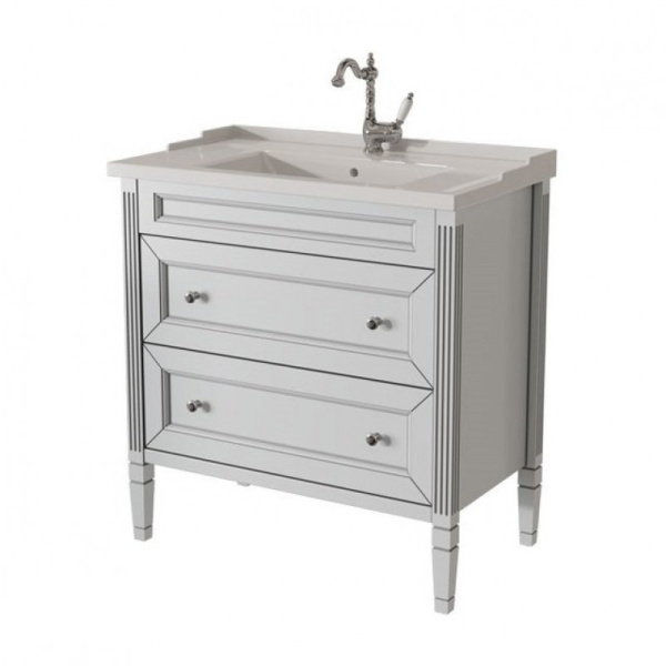 Тумба под раковину напольная Caprigo Albion Promo 80 см белая 33315-В077 (детальная фотография)