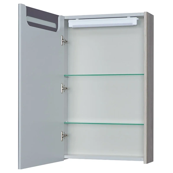 Зеркальный шкаф с подсветкой Акватон Сильва 50 см дуб фьорд 1A215502SIW6L (детальная фотография), 50 см