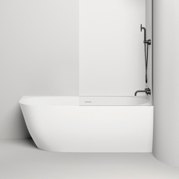 Ванна из искусственного камня Salini Sofia Corner R 170x85 см правая, белая матовая 102524M (детальная фотография), литьевой мрамор