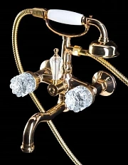 Смеситель для ванны Boheme Crystal золото