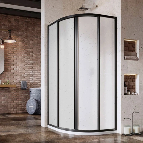 Душевой уголок Ravak Supernova 80x80 см профиль черный, матовый полистирол 3114O30211 (детальная фотография)