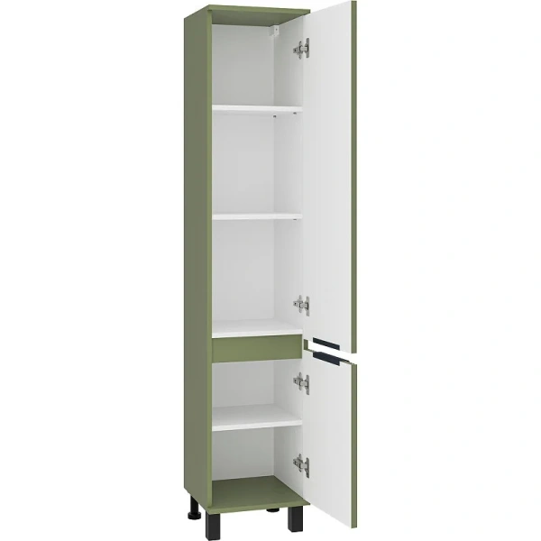 Шкаф-пенал Brevita Enfida 35 см зеленый, правый ENF-05035-0801R (детальная фотография), окрашенные, декорированные