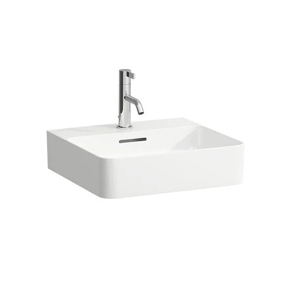 Раковина Laufen Val 45 см с 1 отверстием для смесителя 8.1528.1.000.104.1 (детальная фотография)