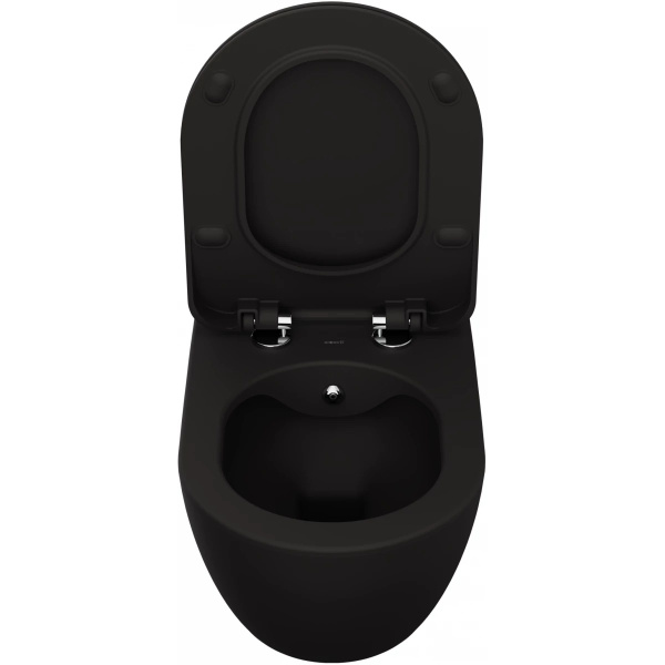 Унитаз подвесной Creavit Free черный матовый FE322-00SM00E-0000 (детальная фотография), подвесные, встраиваемые