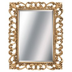 Зеркало прямоугольное с фацетом, цвет поталь бронза, Tessoro Isabella 75